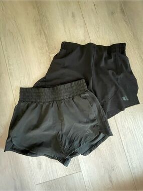 2 adidas Women's Black Athletic Shorts